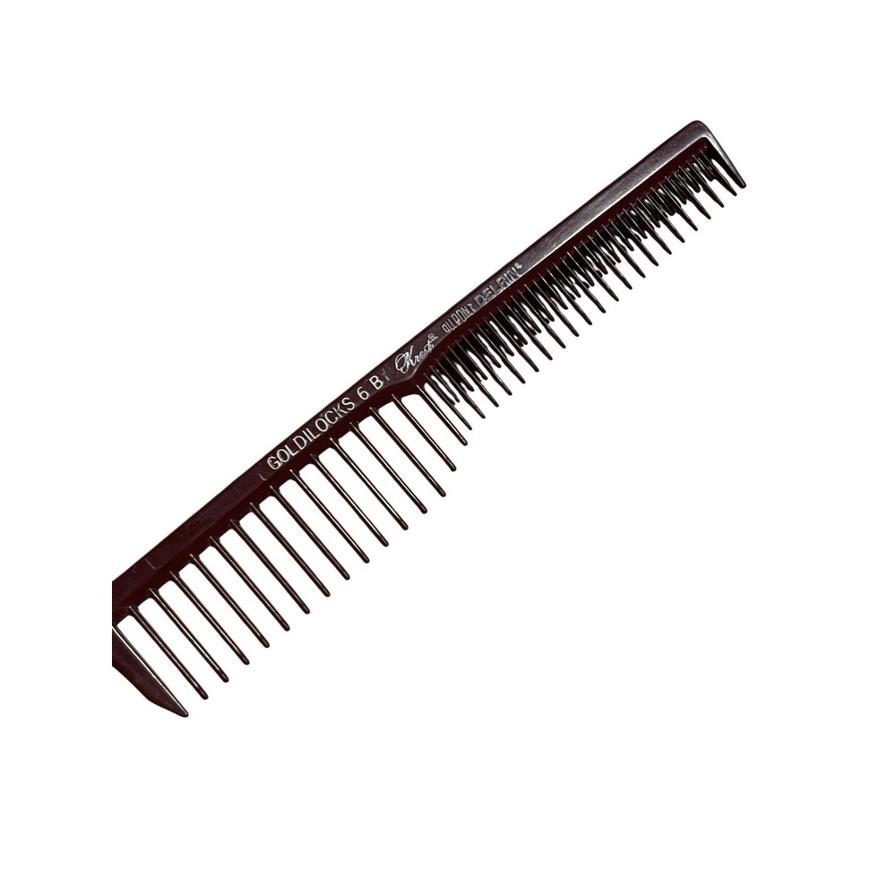Krest Goldilocks 6 DuPont Delrin Professional Styling Comb Burgundy 7 Inch